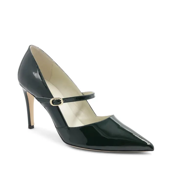 Gemma MaryJane Leather Pump 8211 Emerald Patent Women Bruno Magli Pumps