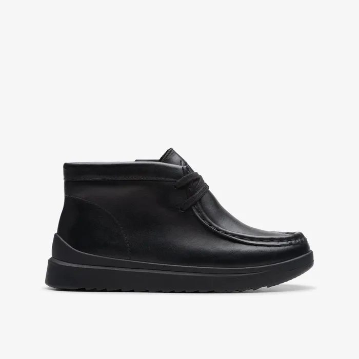 Goal Wally Kid Black Leather Kids Clarks Boots
