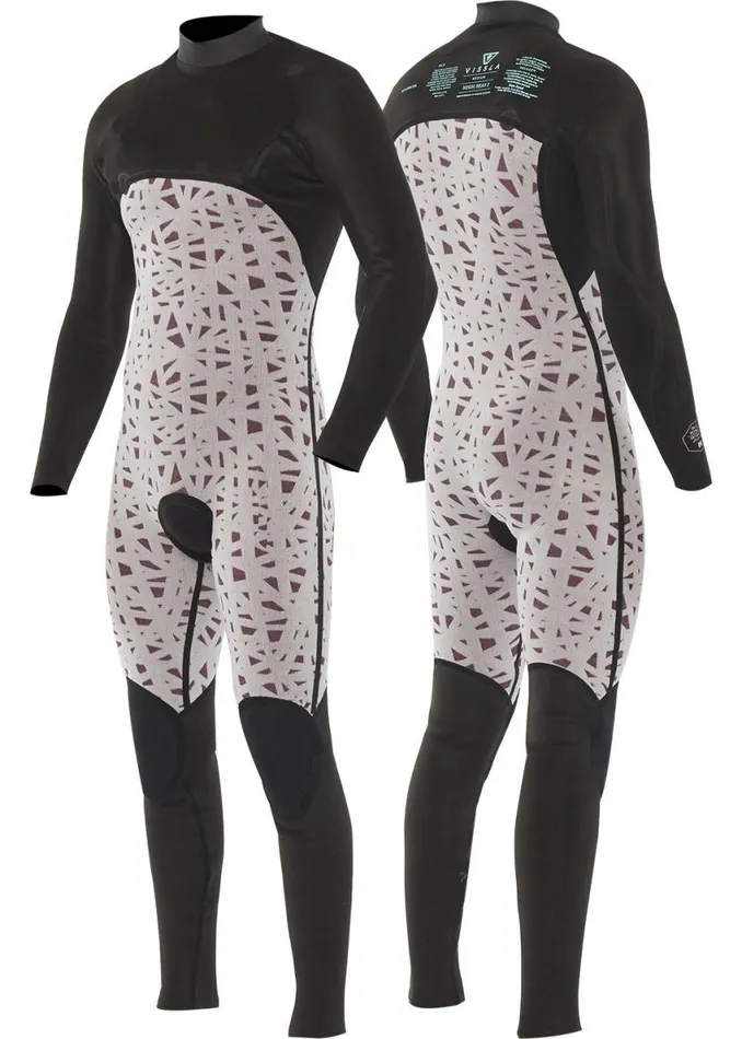 High Seas II 43 Full Chest Zip Wetsuit Wine Men Vissla Wetsuits