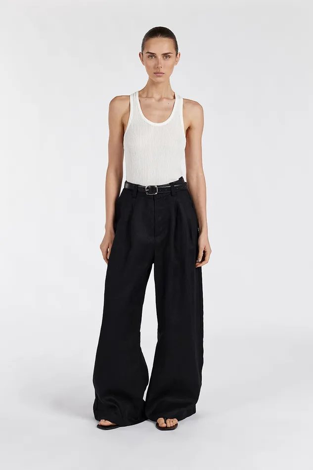 HOLDEN BLACK LINEN PANT Women DISSH Pants