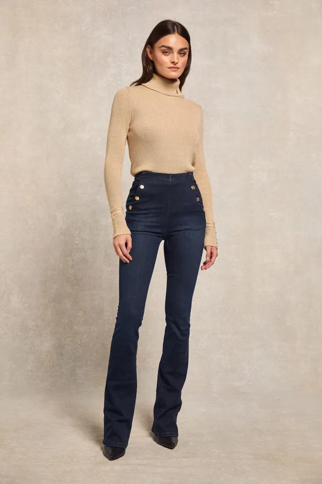 Holland Cooper Amoria Flared Jean Deep Indigo Women Jeans