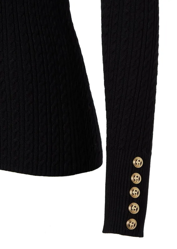 Holland Cooper Ava Quarter Zip Knit Black Women Knitwear Holland Cooper Ava Quarter Zip Knit Black Women Knitwear