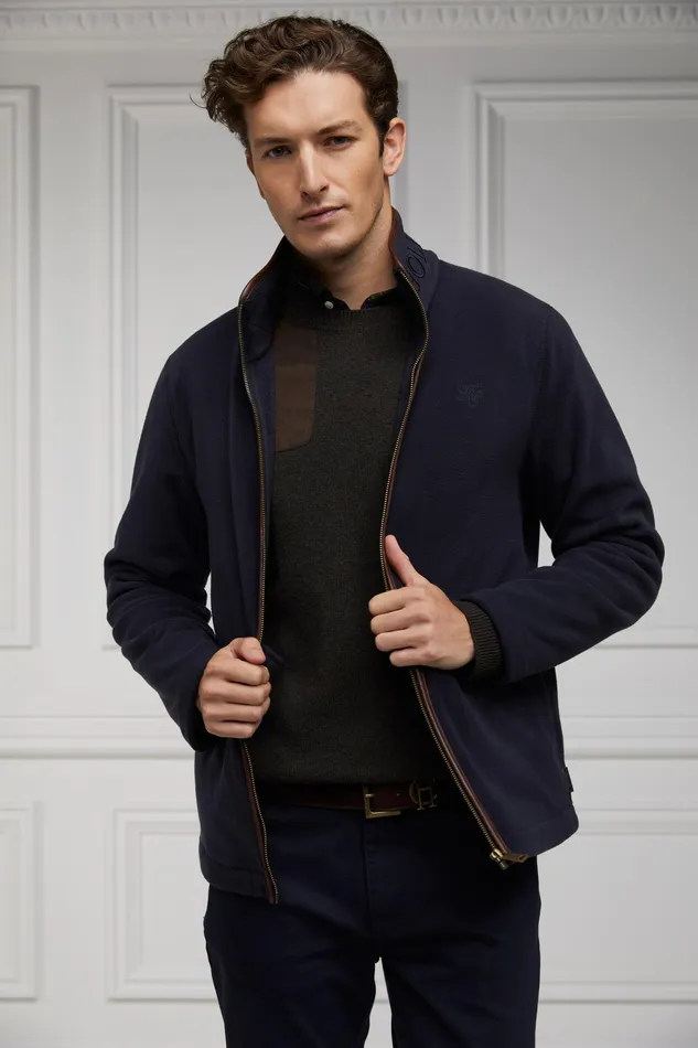 Holland Cooper Country Fleece Jacket Ink Navy Men Fleeces