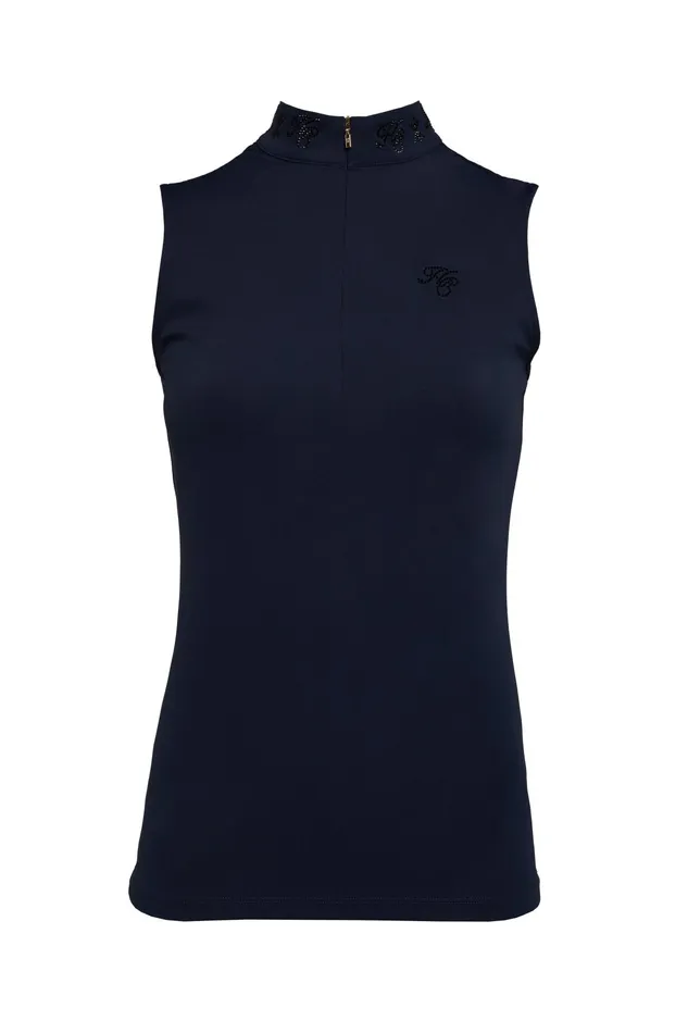 Holland Cooper Crystal Sleeveless Base Layer Ink Navy Women Base Layers Holland Cooper Crystal Sleeveless Base Layer Ink Navy Women Base Layers