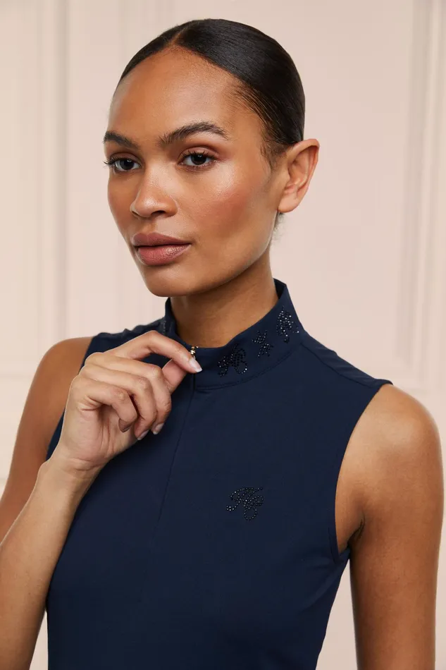 Holland Cooper Crystal Sleeveless Base Layer Ink Navy Women Base Layers Holland Cooper Crystal Sleeveless Base Layer Ink Navy Women Base Layers