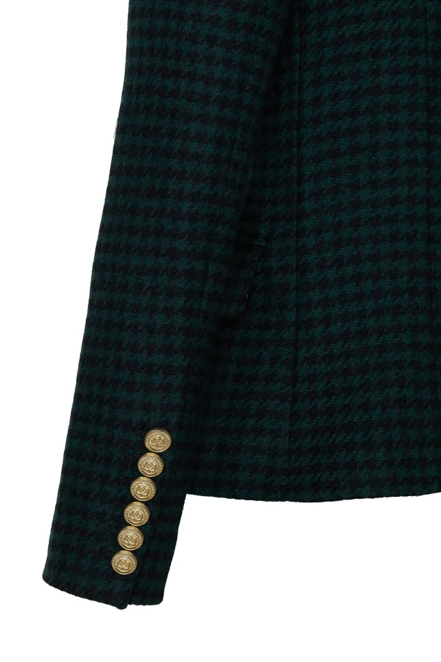 Holland Cooper Knightsbridge Blazer Emerald Houndstooth Women Tailoring Holland Cooper Knightsbridge Blazer Emerald Houndstooth Women Tailoring