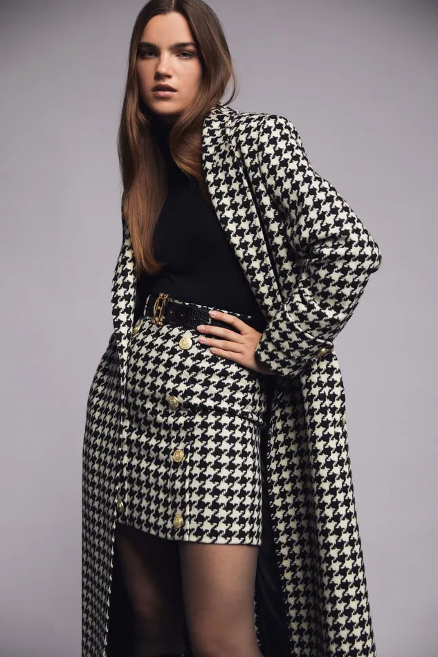 Holland Cooper Knightsbridge Skirt Large Scale Houndstooth Women Tailoring Holland Cooper Knightsbridge Skirt Large Scale Houndstooth Women Tailoring