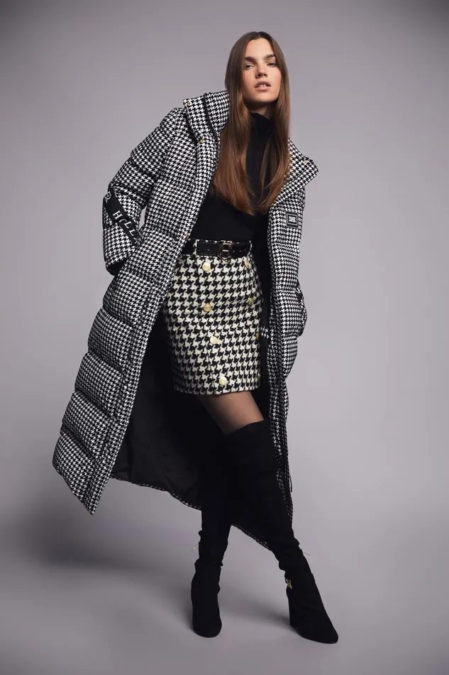 Holland Cooper Knightsbridge Skirt Large Scale Houndstooth Women Tailoring Holland Cooper Knightsbridge Skirt Large Scale Houndstooth Women Tailoring