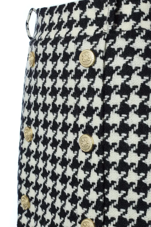 Holland Cooper Knightsbridge Skirt Large Scale Houndstooth Women Tailoring Holland Cooper Knightsbridge Skirt Large Scale Houndstooth Women Tailoring