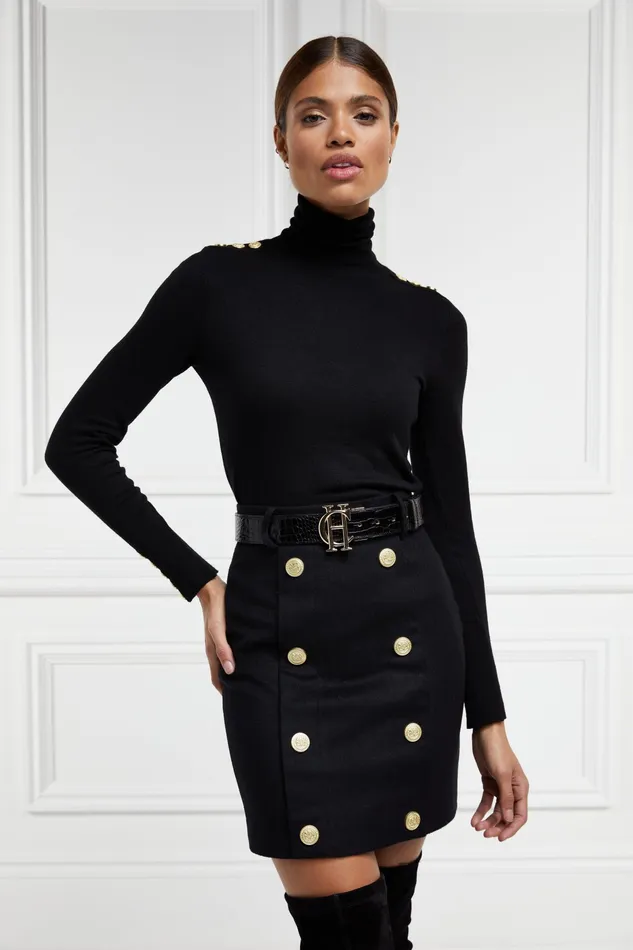 Holland Cooper Knightsbridge Skirt Soft Black Women Tailoring