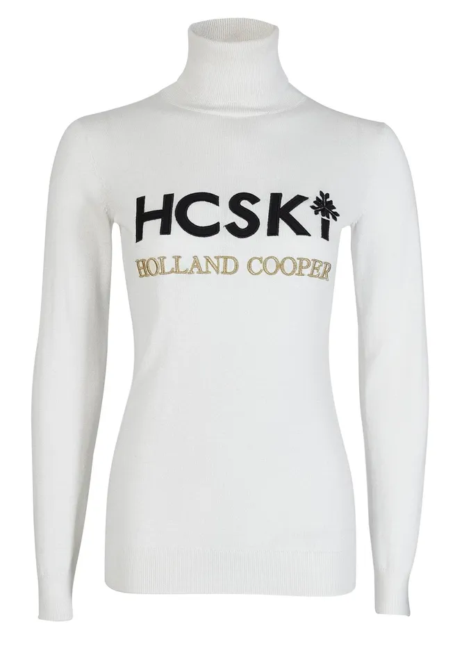 Holland Cooper Logo Ski Knit Winter White Women Knitwear And Thermals Holland Cooper Logo Ski Knit Winter White Women Knitwear And Thermals