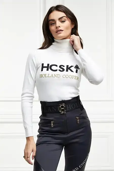 Holland Cooper Logo Ski Knit Winter White Women Knitwear And Thermals Holland Cooper Logo Ski Knit Winter White Women Knitwear And Thermals