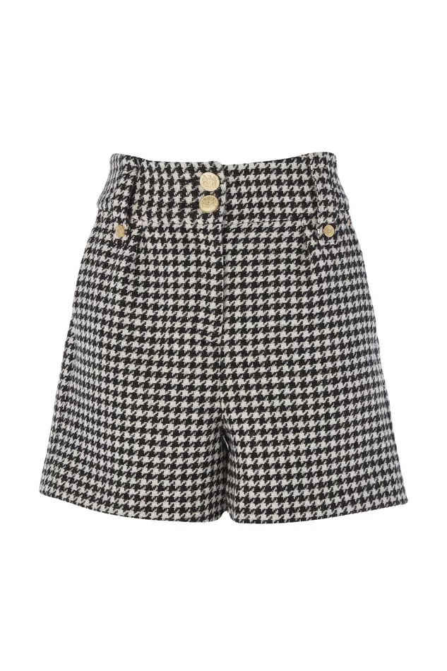 Holland Cooper Luxe Tailored Short Houndstooth Women Tailoring Holland Cooper Luxe Tailored Short Houndstooth Women Tailoring