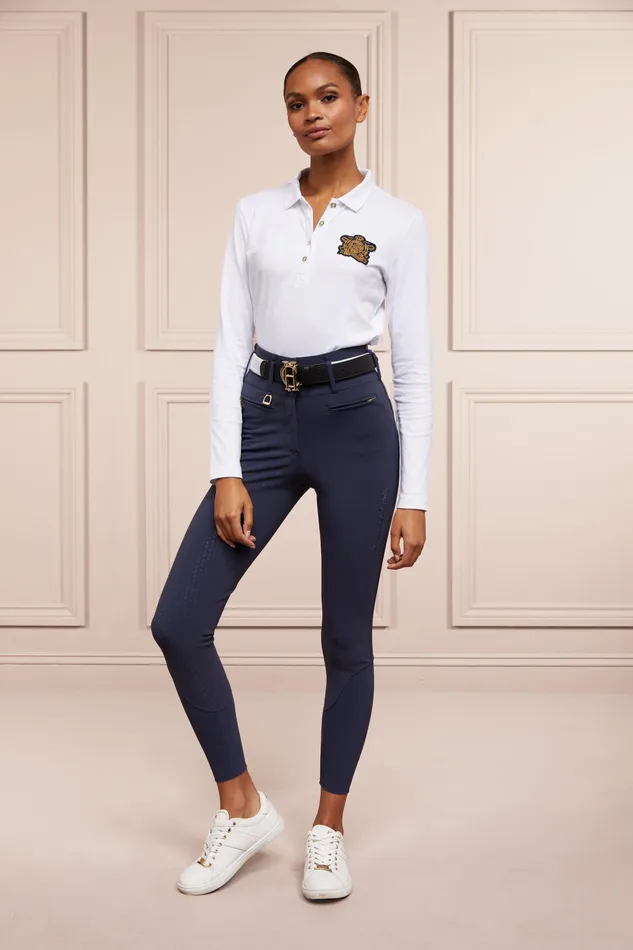 Holland Cooper Premium High Rise Breeches Yale Blue Women Breeches