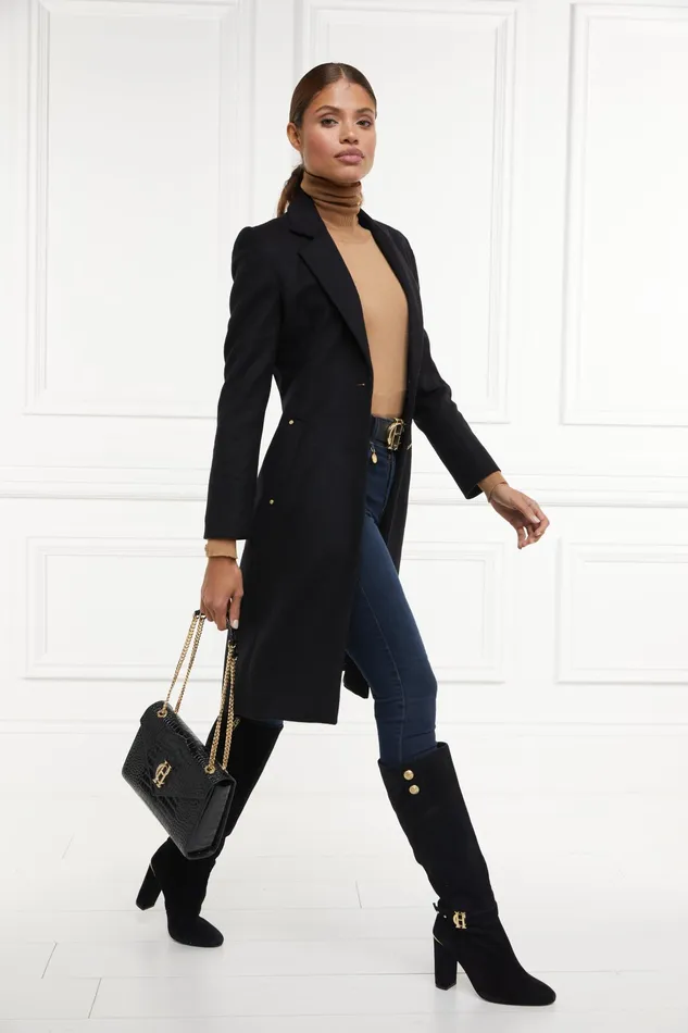 Holland Cooper Regency Coat Soft Black Women Tailoring