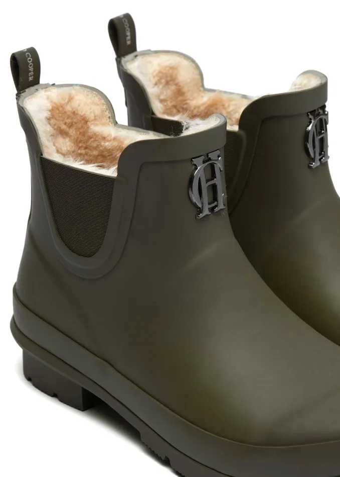 Holland Cooper Rubber Chelsea Boot Matte Green Gunmetal Women Wellington Boots Holland Cooper Rubber Chelsea Boot Matte Green Gunmetal Women Wellington Boots