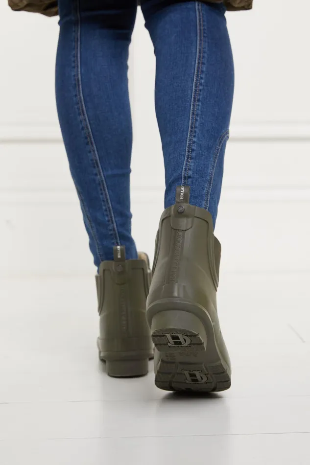 Holland Cooper Rubber Chelsea Boot Matte Green Gunmetal Women Wellington Boots Holland Cooper Rubber Chelsea Boot Matte Green Gunmetal Women Wellington Boots