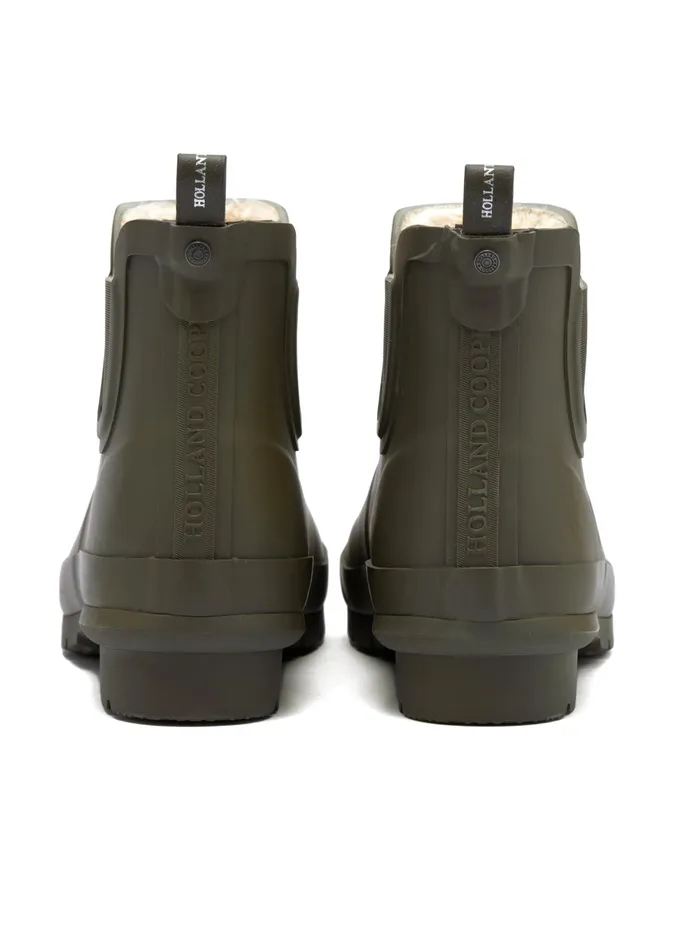 Holland Cooper Rubber Chelsea Boot Matte Green Gunmetal Women Wellington Boots Holland Cooper Rubber Chelsea Boot Matte Green Gunmetal Women Wellington Boots