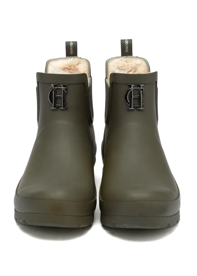 Holland Cooper Rubber Chelsea Boot Matte Green Gunmetal Women Wellington Boots Holland Cooper Rubber Chelsea Boot Matte Green Gunmetal Women Wellington Boots