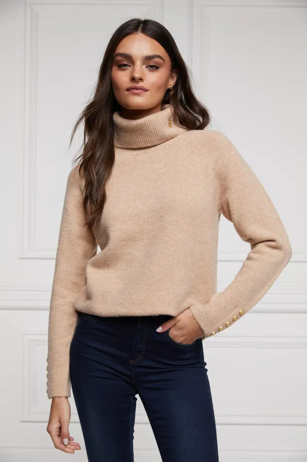Holland Cooper Tori Knit Light Camel Women Knitwear