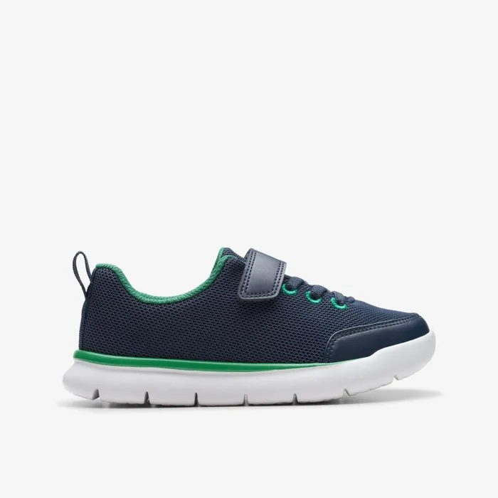 Hoop Run Kid Navy Synthetic Kids Clarks Sneakers