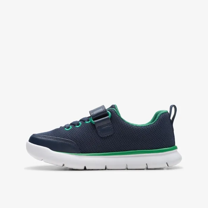 Hoop Run Kid Navy Synthetic Kids Clarks Sneakers