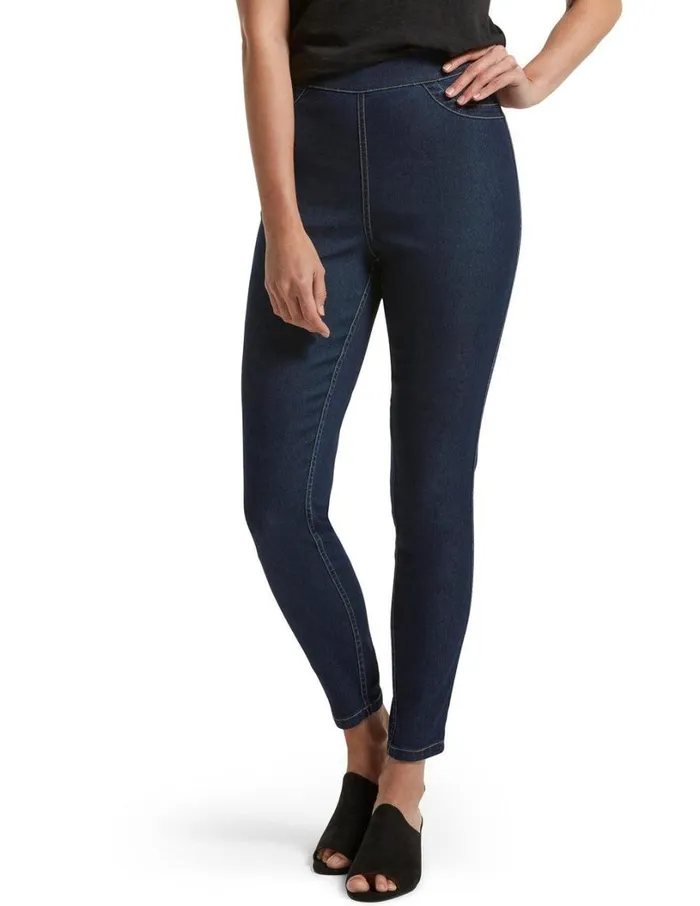 Hue Brown Animal Reversible High Waist Denim Skimmer Brown Animal Women Denim
