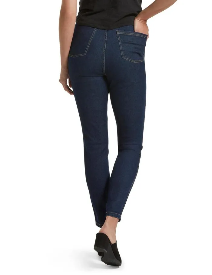 Hue Brown Animal Reversible High Waist Denim Skimmer Brown Animal Women Denim