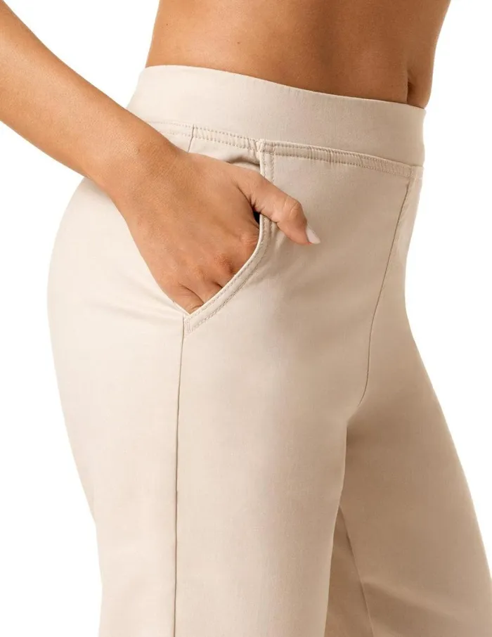 Hue ChinoSoft Skimmer Legging With Side Slits Linen Women Faux Leather and Suede