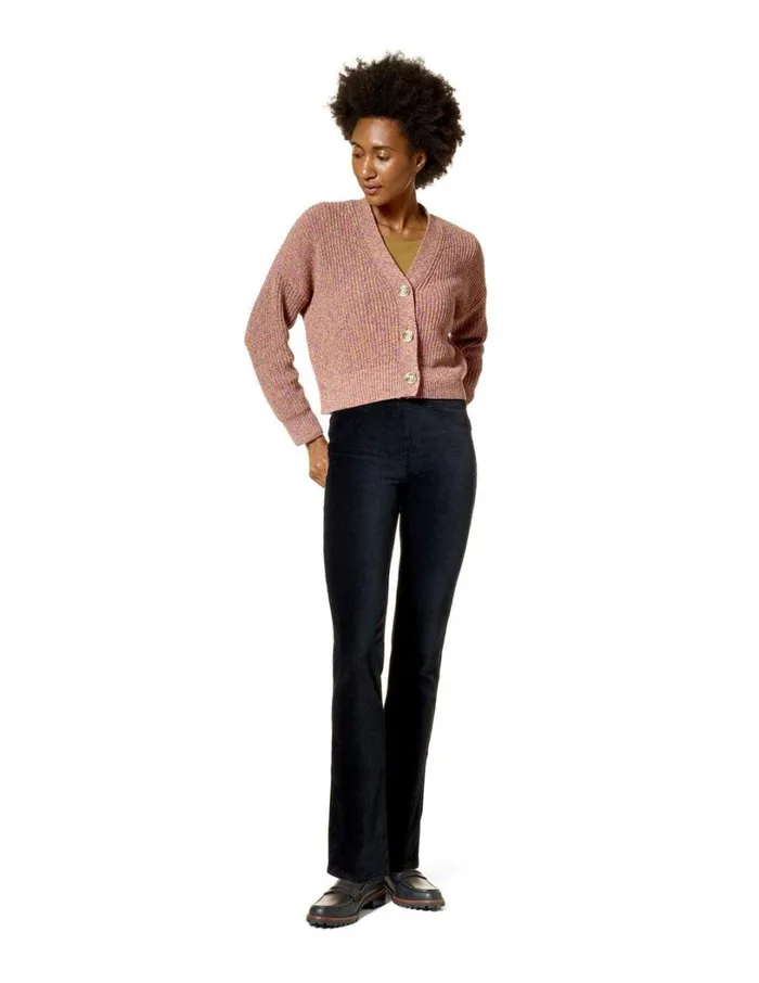 Hue Straight Up Cool Corduroy Pant Black Women Trousers