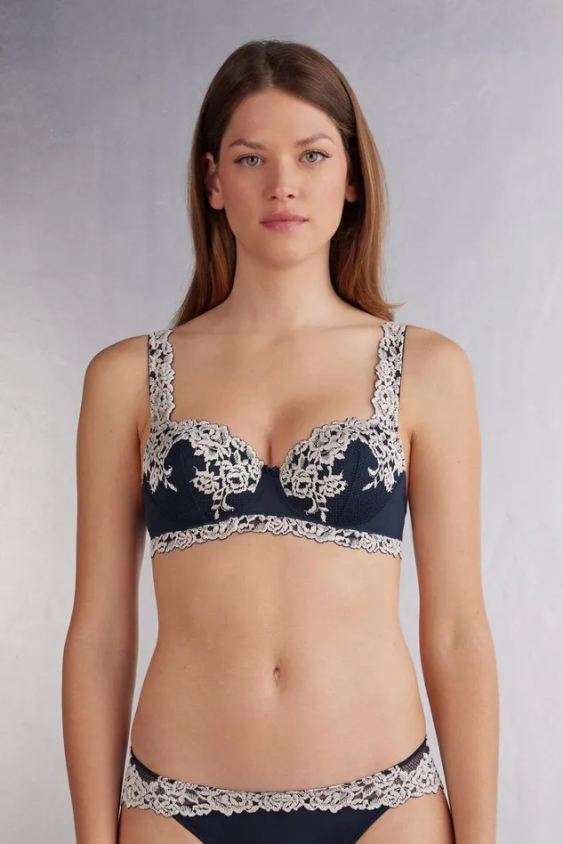 Intimissimi Balconette Women Pretty Flowers Sofia Balconette Bra Blue 347i 8211 Deep Bluevanilla Intimissimi Balconette Women Pretty Flowers Sofia Balconette Bra Blue 347i 8211 Deep Bluevanilla