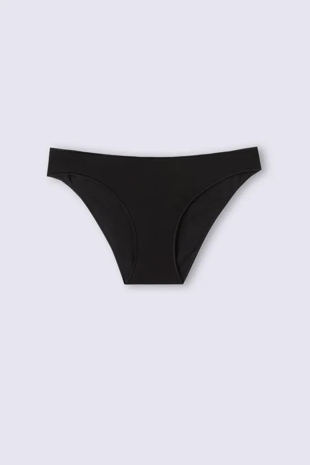 Intimissimi Bikini Panties Women Low Rise Cotton Panties Black 019 8211 Black