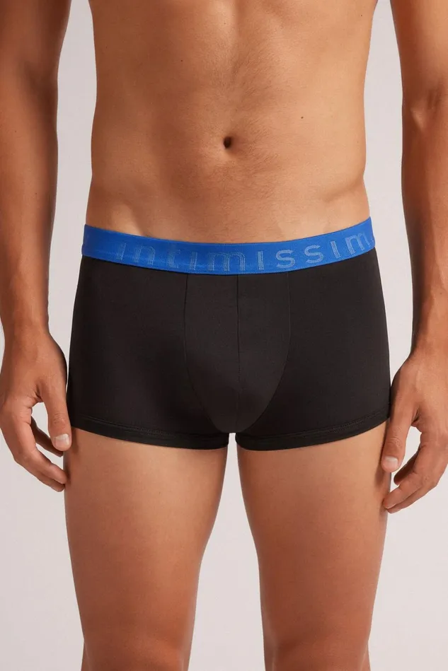 Intimissimi Boxers Men Microfiber Logo Boxer Shorts Black 697j 8211 Neroblu Elettrico Intimissimi Boxers Men Microfiber Logo Boxer Shorts Black 697j 8211 Neroblu Elettrico