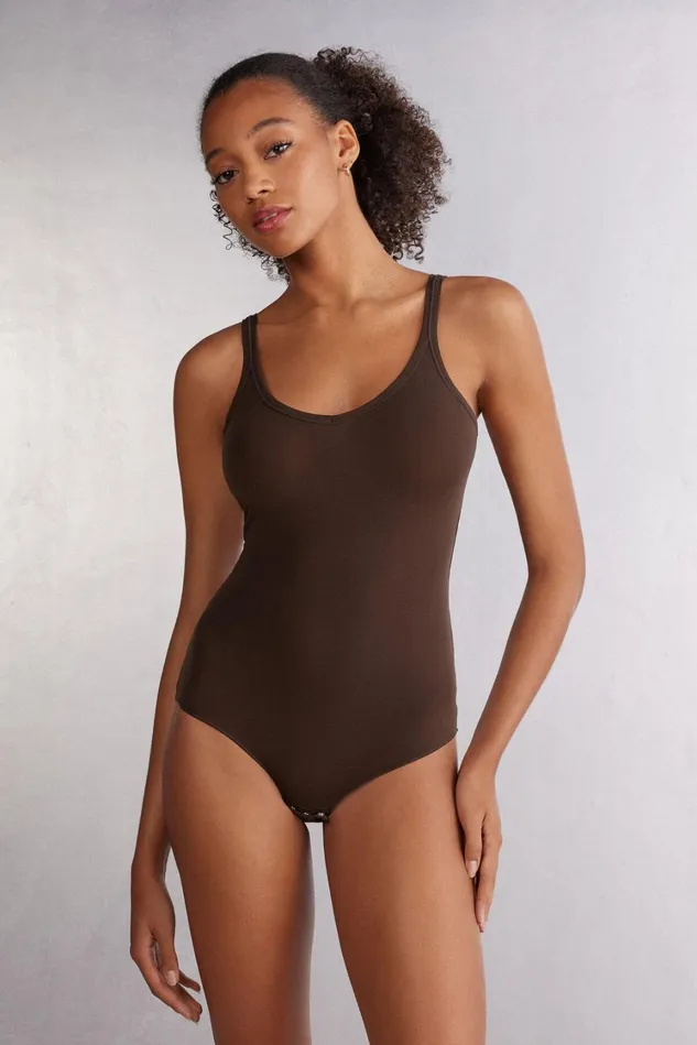 Intimissimi Lingerie Bodysuits Women Ultralight Cotton Tank Bodysuit Brown 705j 8211 Mocha Moka Brown Intimissimi Lingerie Bodysuits Women Ultralight Cotton Tank Bodysuit Brown 705j 8211 Mocha Moka Brown
