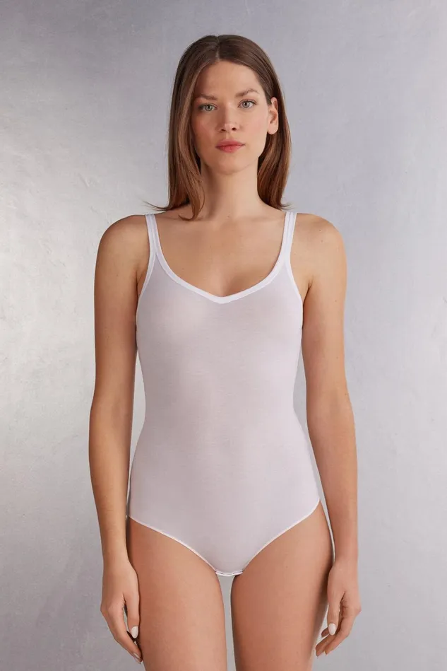 Intimissimi Lingerie Bodysuits Women Ultralight Cotton Tank Bodysuit White 001 8211 White Intimissimi Lingerie Bodysuits Women Ultralight Cotton Tank Bodysuit White 001 8211 White