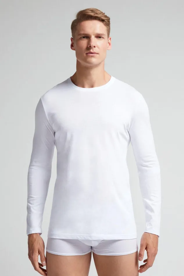 Intimissimi Pajama Separates Men Superior Cotton Long Sleeve Top White 001 8211 White Intimissimi Pajama Separates Men Superior Cotton Long Sleeve Top White 001 8211 White