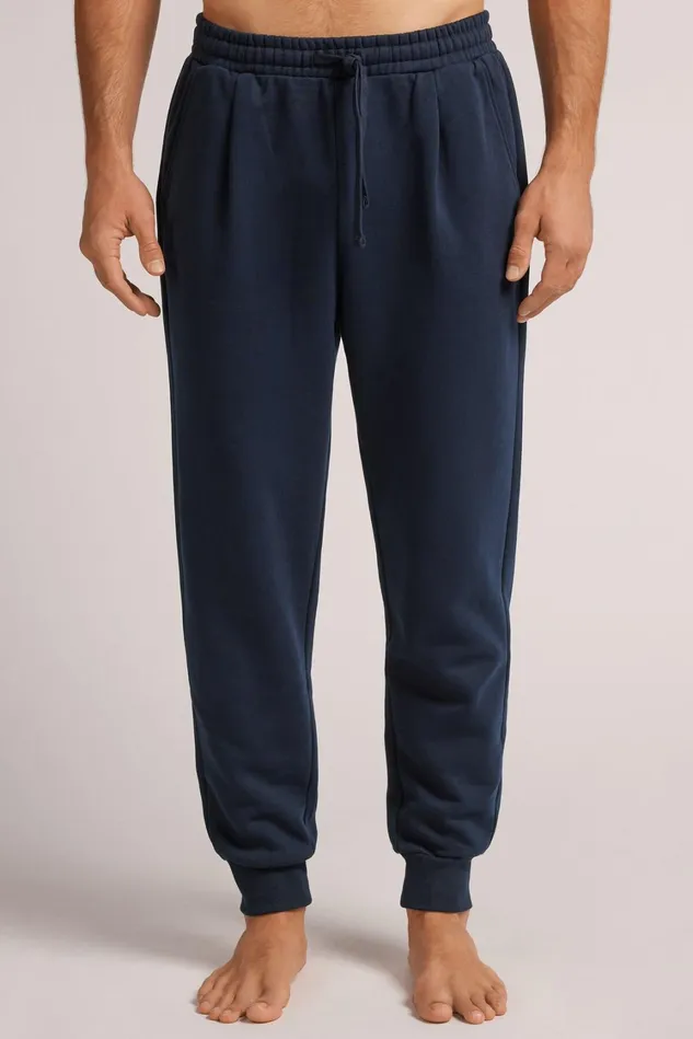 Intimissimi Pants Men Brushed Sweatpants Blue 1467 8211 Intense Blue