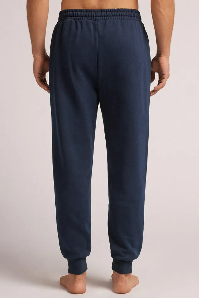 Intimissimi Pants Men Brushed Sweatpants Blue 1467 8211 Intense Blue