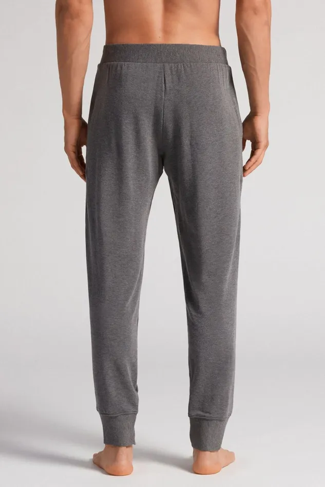 Intimissimi Pants Men Micromodal Trousers Dark Grey 5227 8211 Heathered Graphite Grey