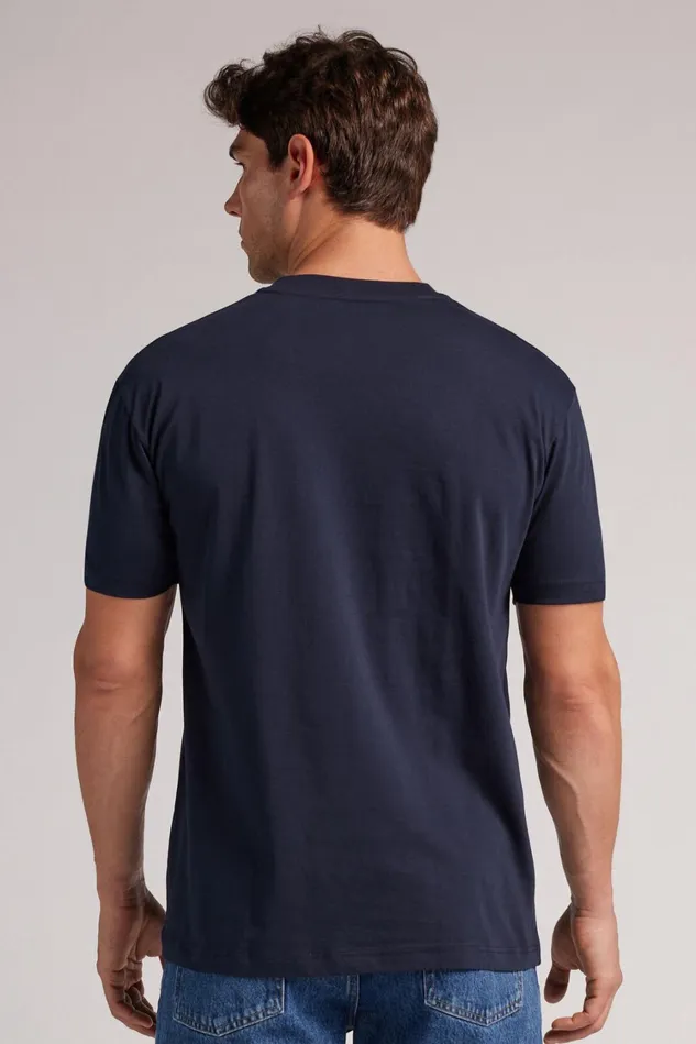 Intimissimi TShirts Polos Men Cotton Muscle TShirt Blue 800 8211 Blu Notte