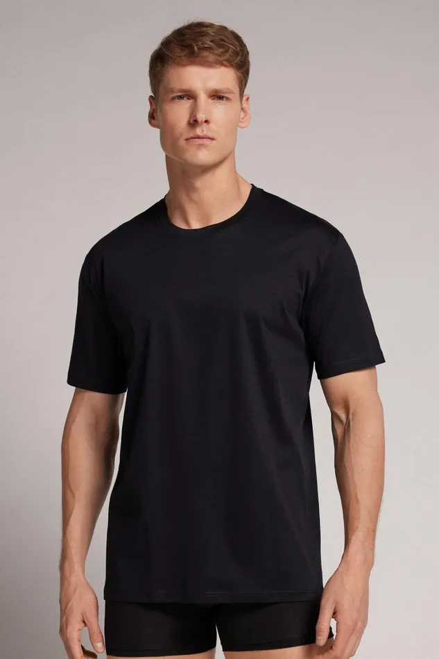 Intimissimi TShirts Polos Men Premium Cotton TShirt Black 019 8211 Black