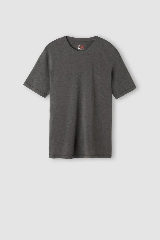 Intimissimi TShirts Polos Men ShortSleeve ModalCashmere Top Dark Grey 5227 8211 Heathered Graphite Grey