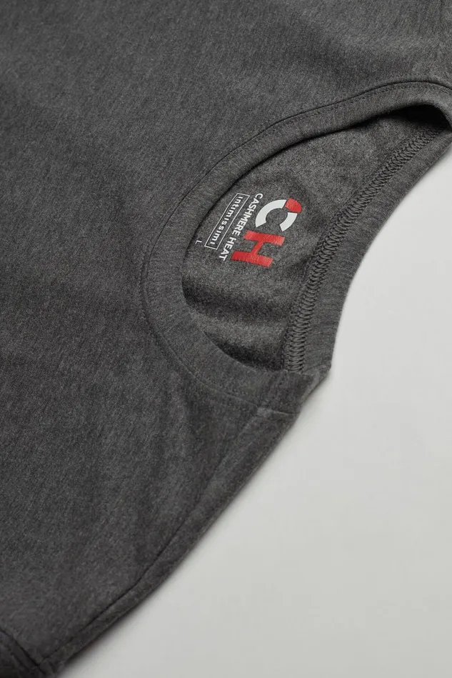 Intimissimi TShirts Polos Men ShortSleeve ModalCashmere Top Dark Grey 5227 8211 Heathered Graphite Grey
