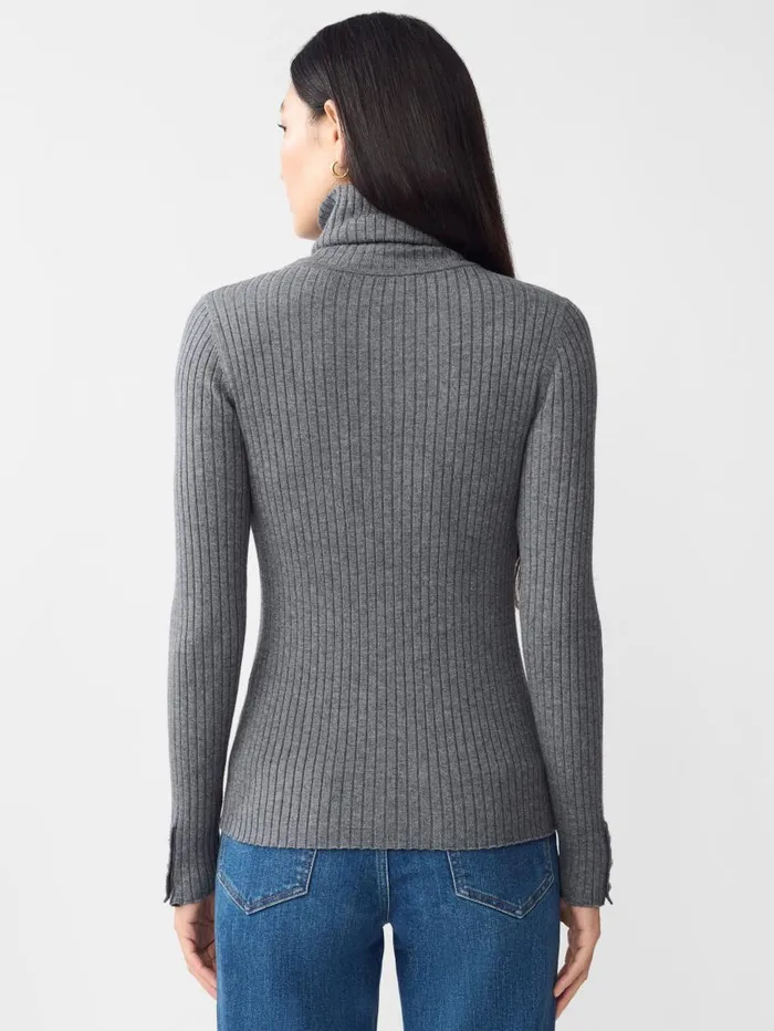 JMcLaughlin Arlette Turtleneck Heather Gray Women Sweaters JMcLaughlin Arlette Turtleneck Heather Gray Women Sweaters