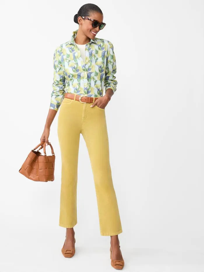 JMcLaughlin Lenni Velvet Jeans Chartreuse Women Pants
