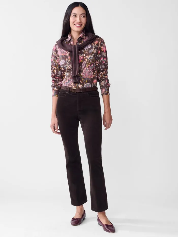 JMcLaughlin Lenni Velvet Jeans Dark Chocolate Women Pants
