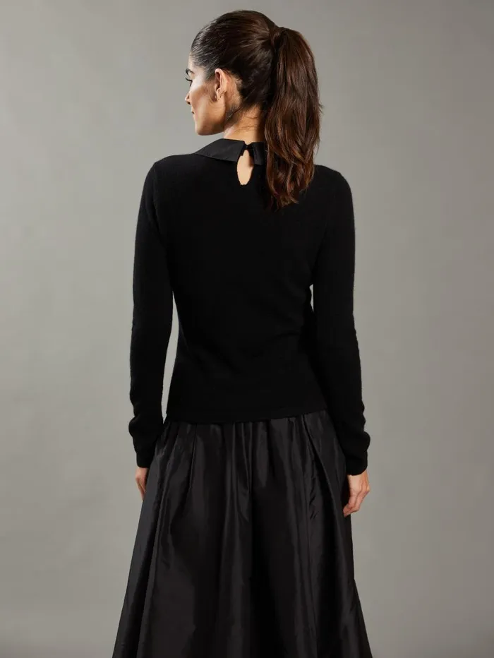 JMcLaughlin Lucy Cashmere Sweater RSVP X Steven Stolman Black Women Sweaters JMcLaughlin Lucy Cashmere Sweater RSVP X Steven Stolman Black Women Sweaters