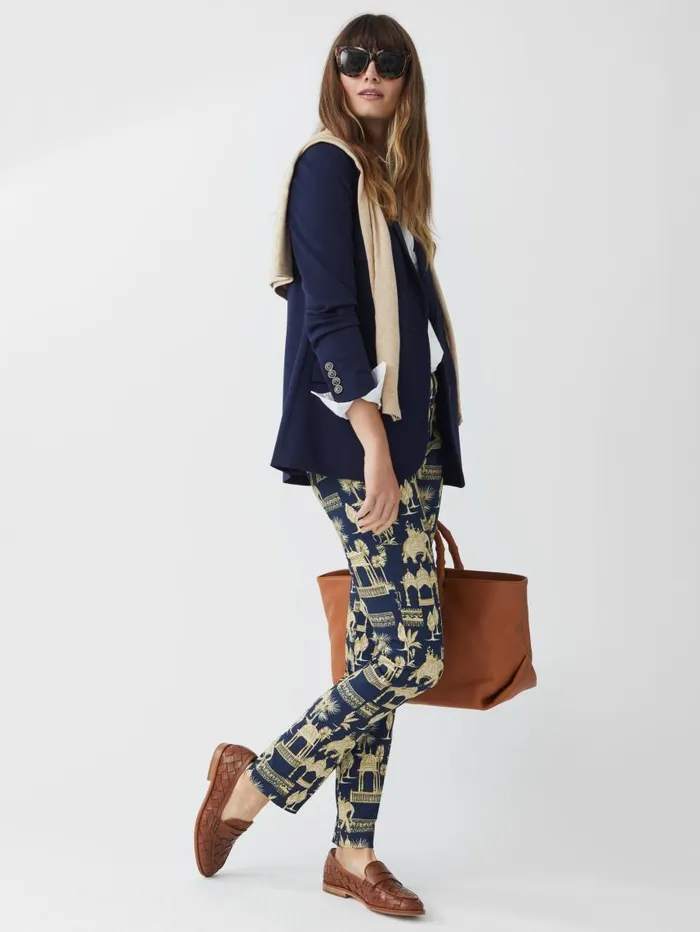 JMcLaughlin Masie Pants In Desert Toile Navytan Women Pants JMcLaughlin Masie Pants In Desert Toile Navytan Women Pants