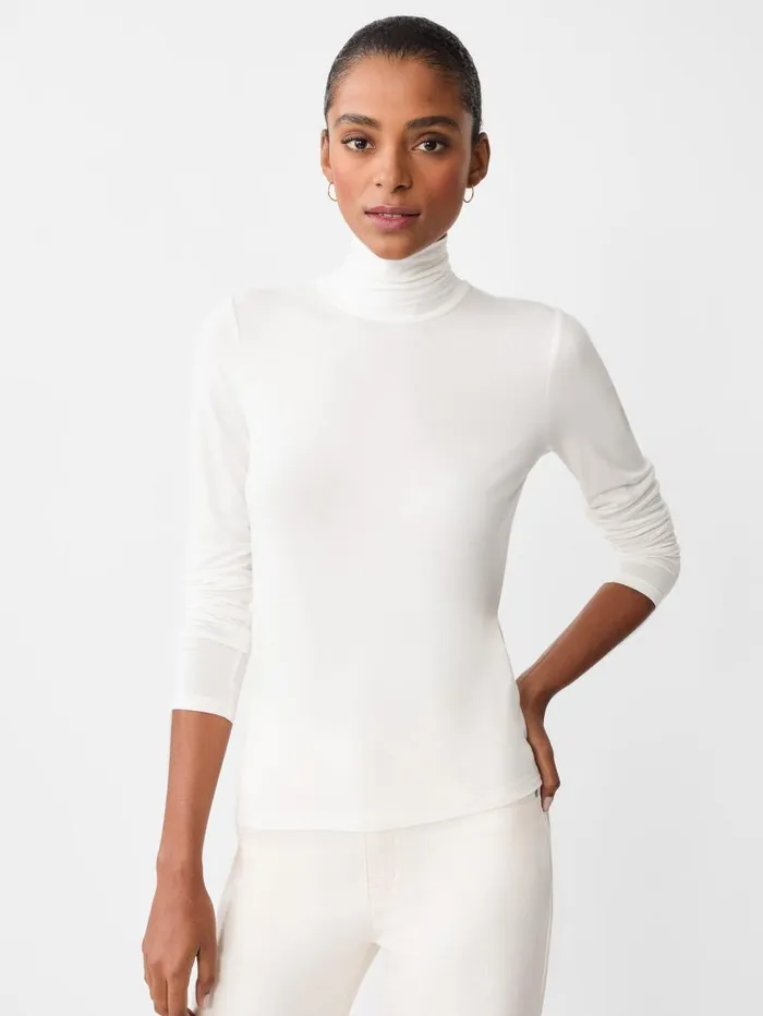 JMcLaughlin Nadia Turtleneck Off White Women Shirts and Tops