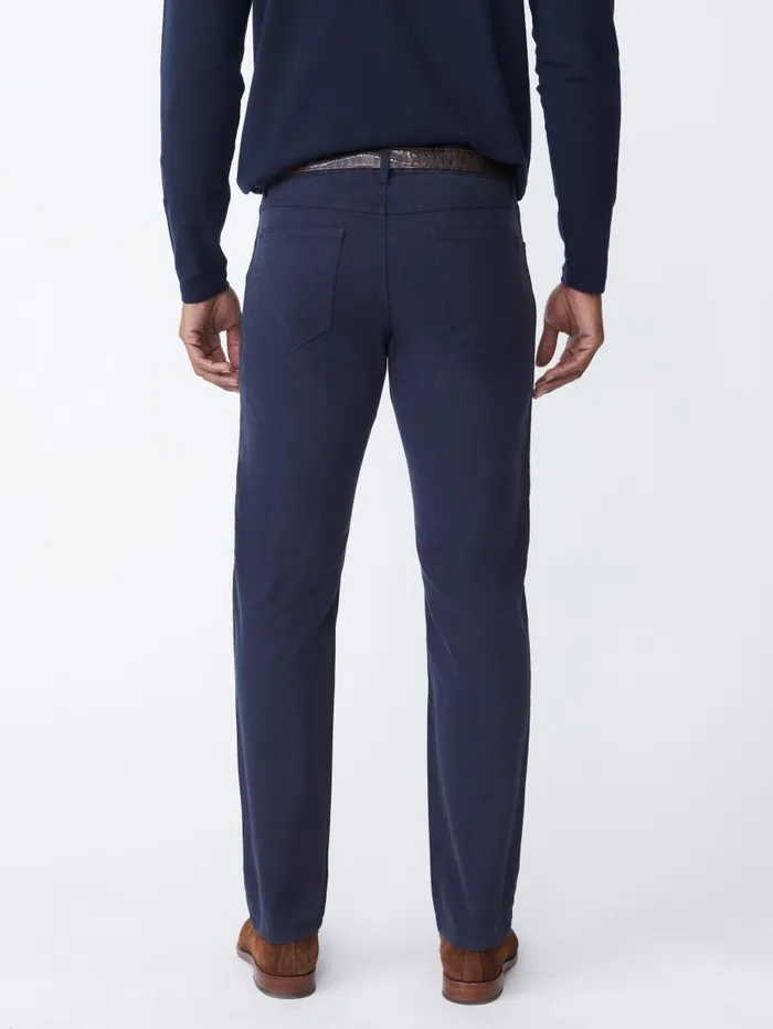 JMcLaughlin Parker 5Pocket Straight Pants In Stretch Cotton Sateen Navy Men Pants JMcLaughlin Parker 5Pocket Straight Pants In Stretch Cotton Sateen Navy Men Pants